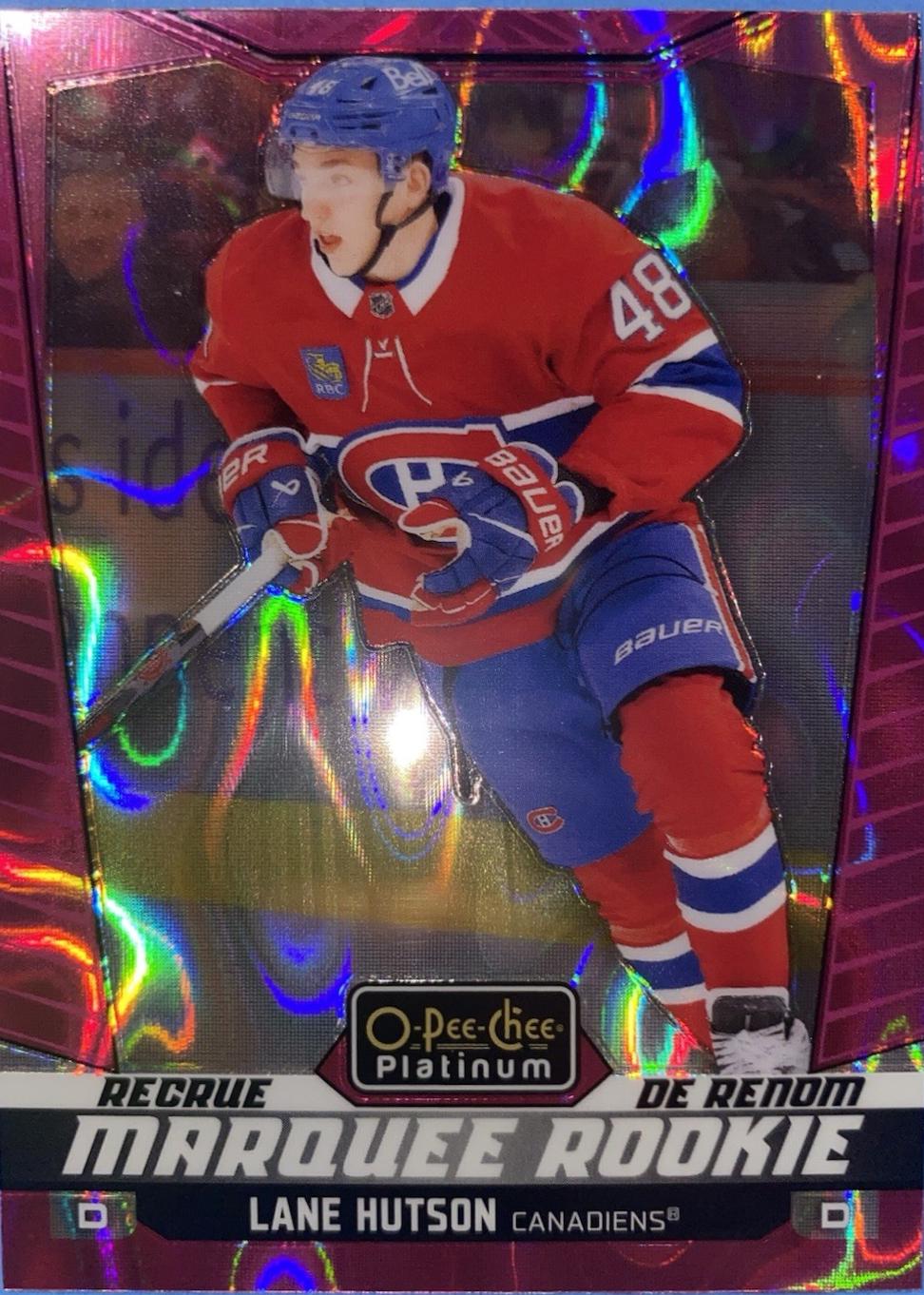 2024 O-Pee-Chee Platinum Lane Hutson [Pink Magma] #234 card