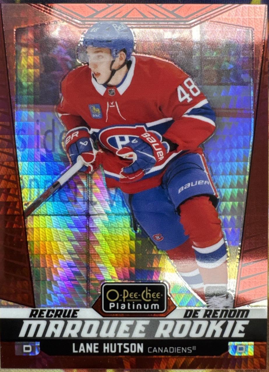 2024 O-Pee-Chee Platinum Lane Hutson [Red Prism] #234 card