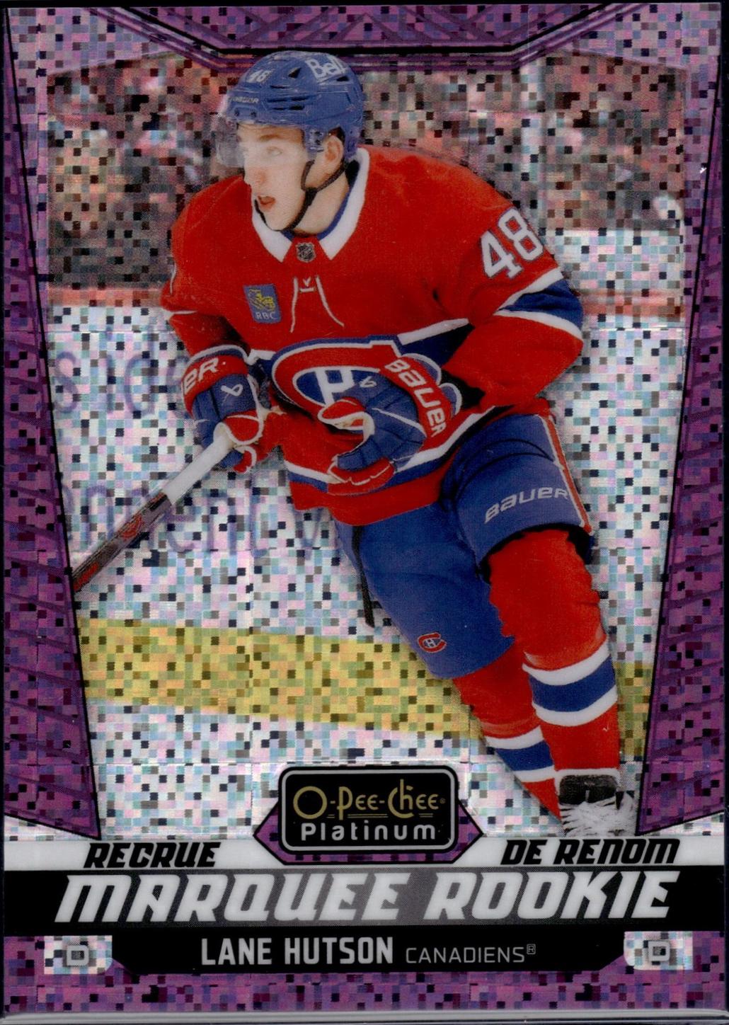 2024 O-Pee-Chee Platinum Lane Hutson [Violet Pixels] #234 card