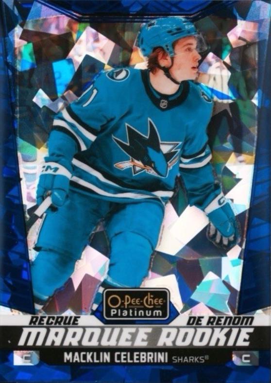 2024 O-Pee-Chee Platinum Macklin Celebrini [Blue Fragments] #263 card