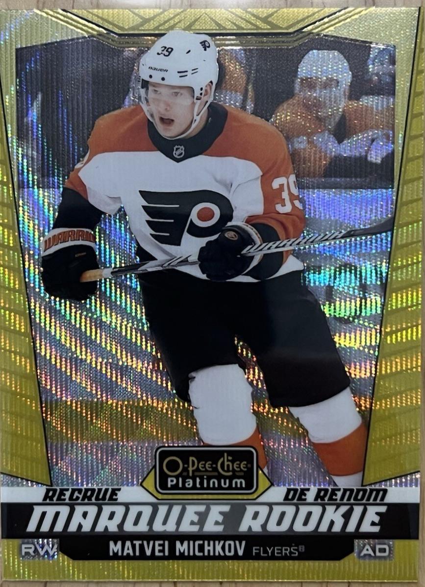 2024 O-Pee-Chee Platinum Matvei Michkov [Neon Yellow Surge] #264 card