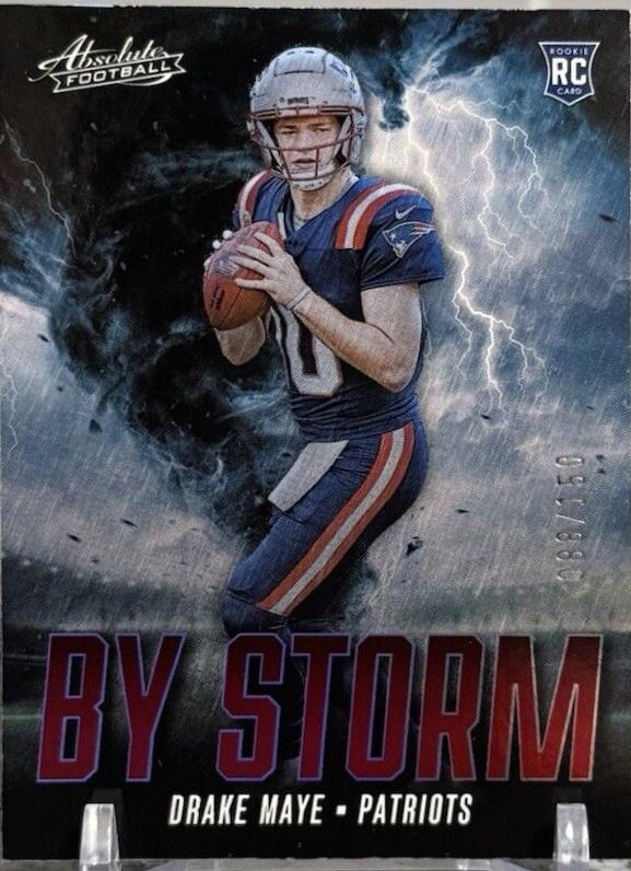 2024 Panini Absolute By Storm Drake Maye [Red Spectrum] #BS-DME card