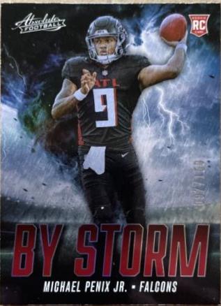 2024 Panini Absolute By Storm Michael Penix Jr. [Red Spectrum] #BS-MPJ card
