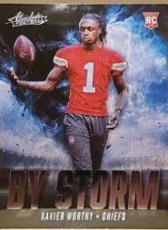 2024 Panini Absolute By Storm Xavier Worthy #BS-XWY card
