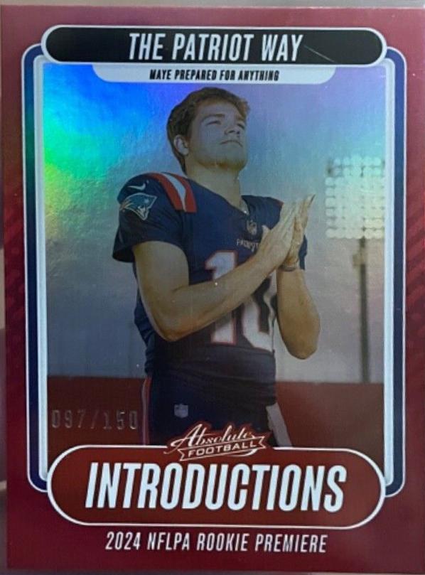 2024 Panini Absolute Introductions Drake Maye [Red Spectrum] #I-DME card
