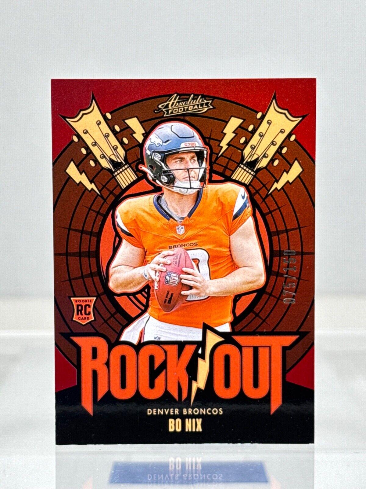 2024 Panini Absolute Rock Out Bo Nix [Red Spectrum] #RO-BNX card