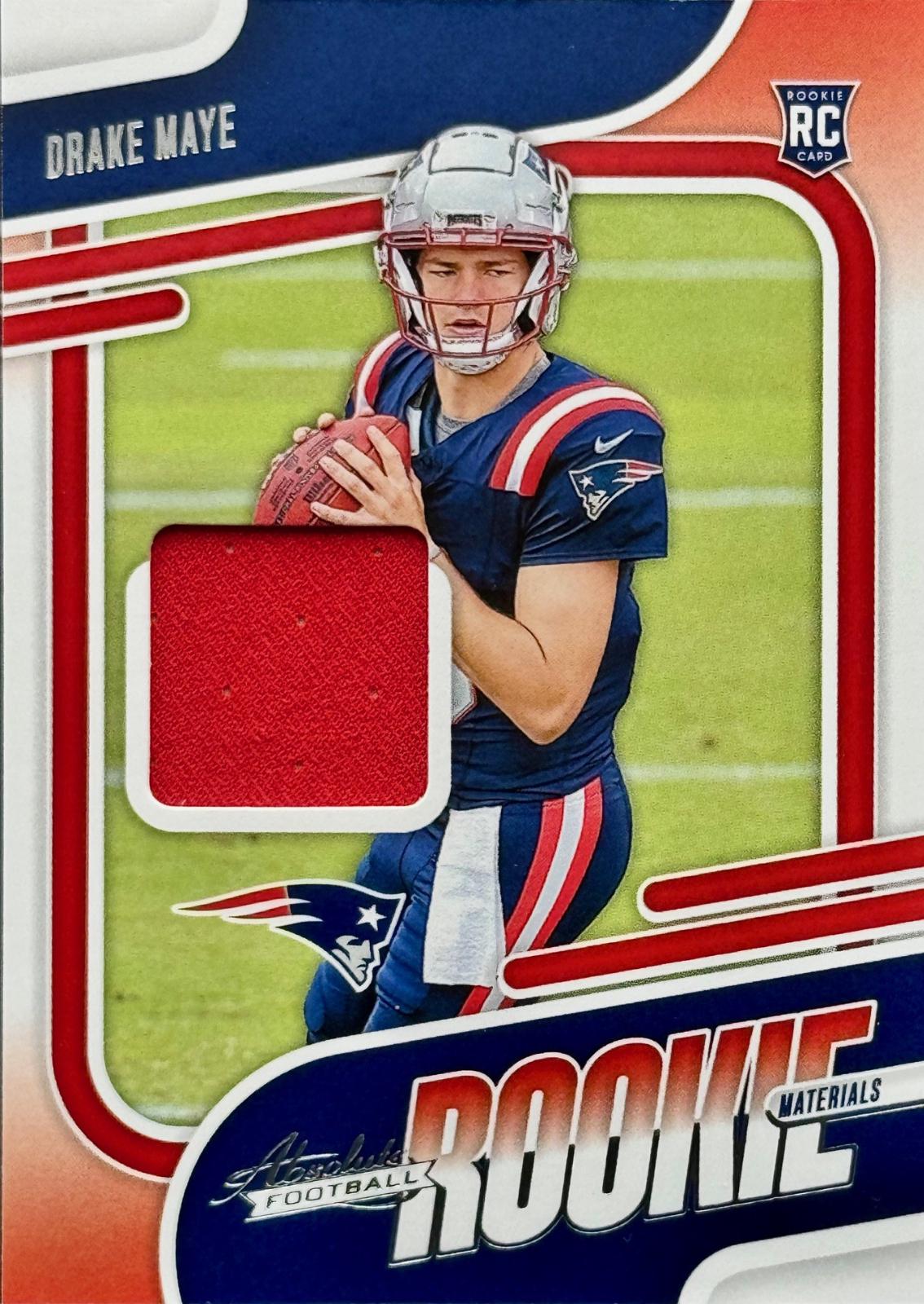 2024 Panini Absolute Rookie Materials Drake Maye #ARM-DME card