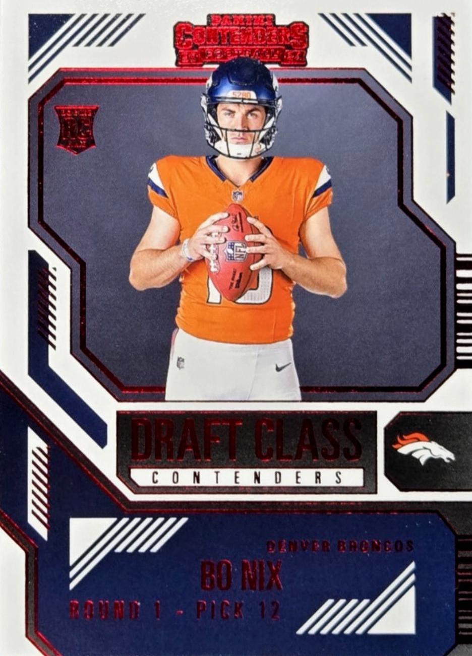 2024 Panini Contenders Draft Class Bo Nix [Red] #23 card