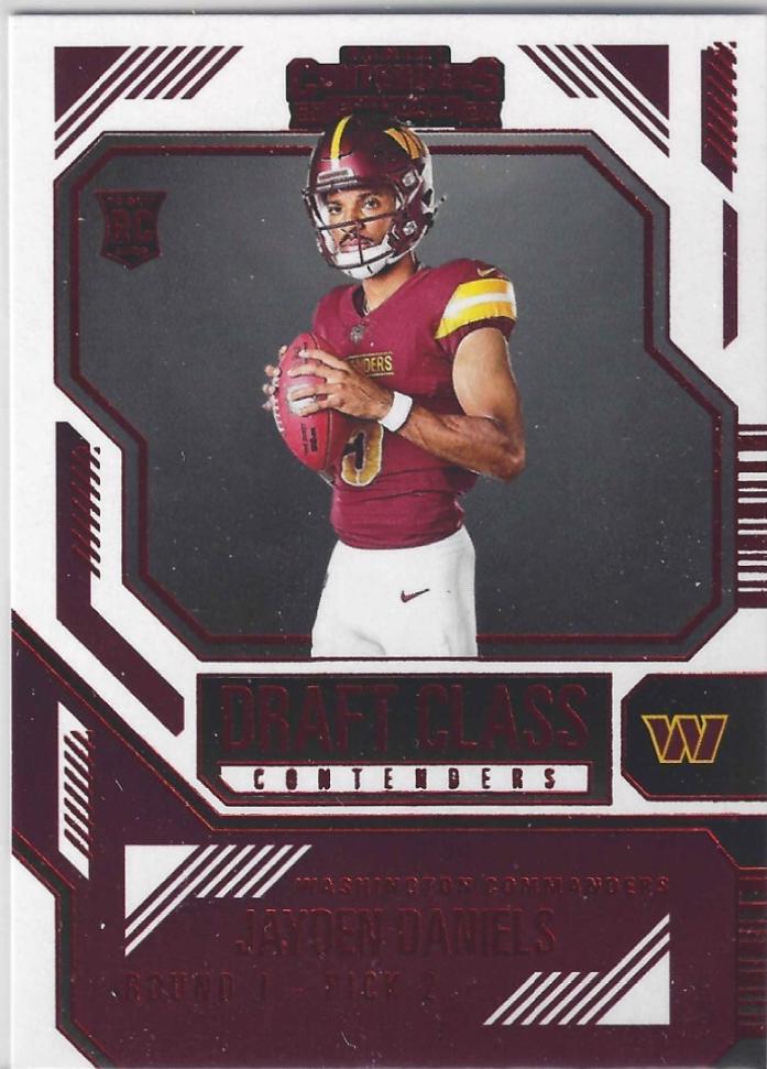 2024 Panini Contenders Draft Class Jayden Daniels [Red] #2 card