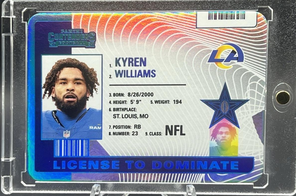 2024 Panini Contenders License to Dominate Kyren Williams #19 card