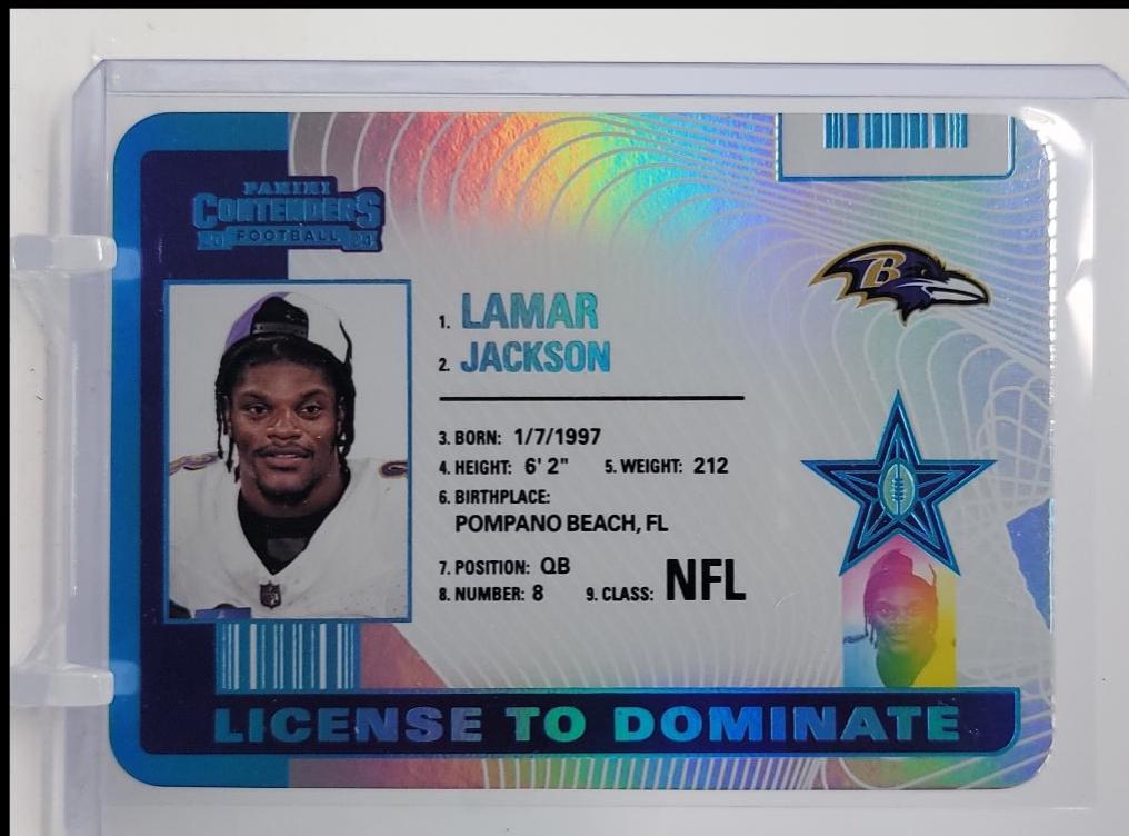2024 Panini Contenders License to Dominate Lamar Jackson #10 card