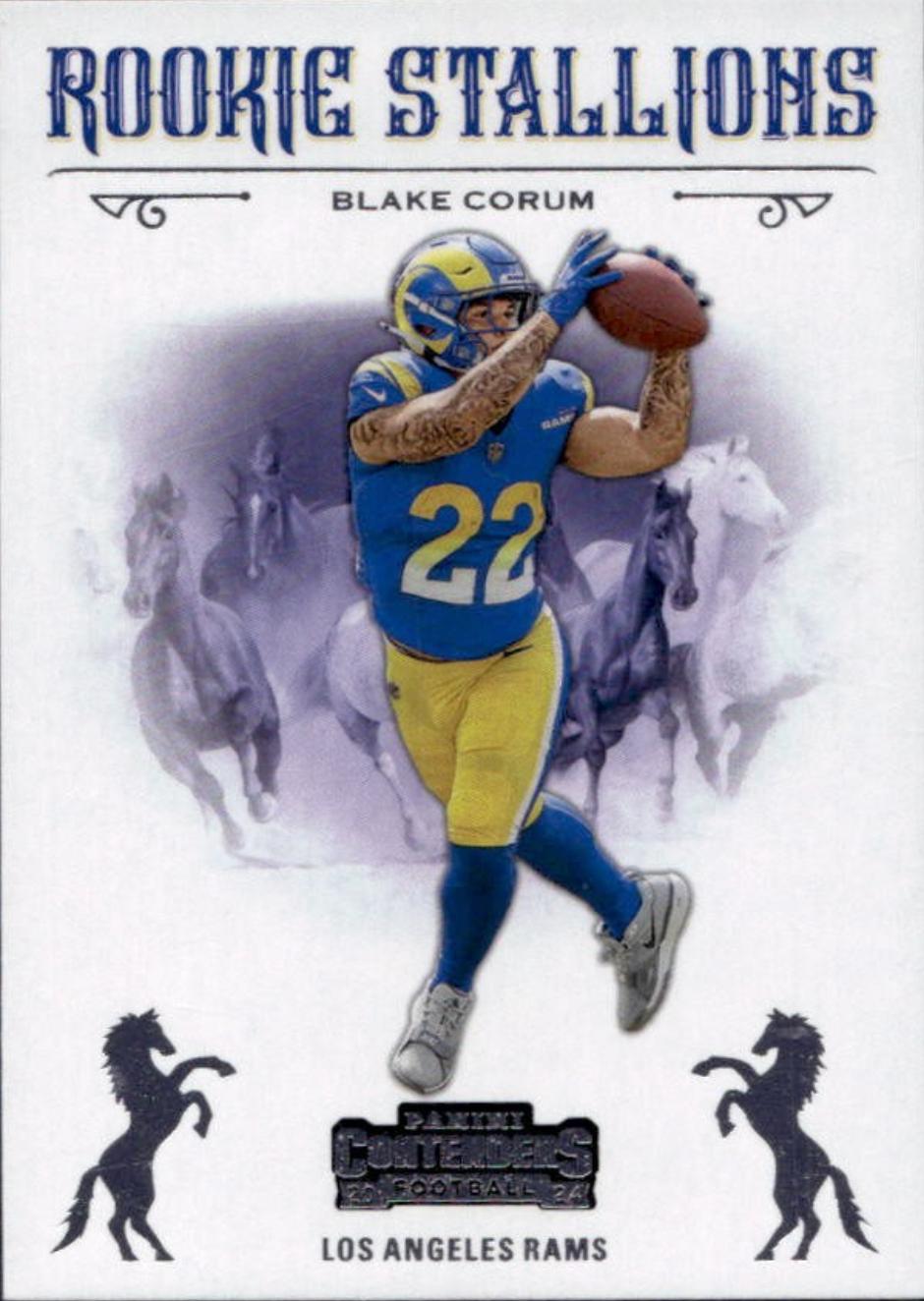 2024 Panini Contenders Rookie Stallions Blake Corum #21 card