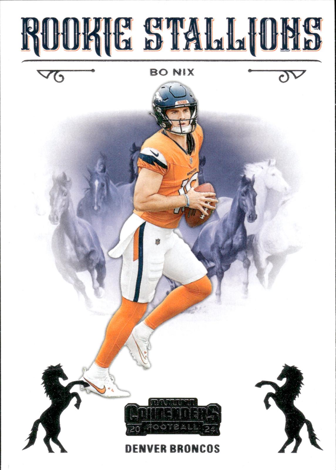 2024 Panini Contenders Rookie Stallions Bo Nix #2 card