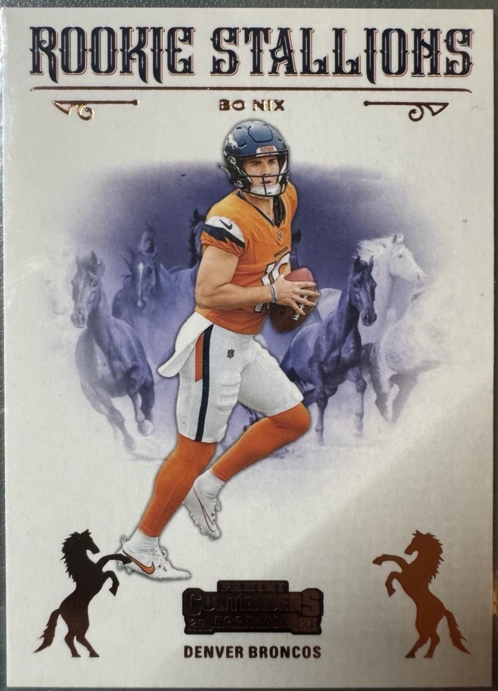 2024 Panini Contenders Rookie Stallions Bo Nix [Bronze] #2 card