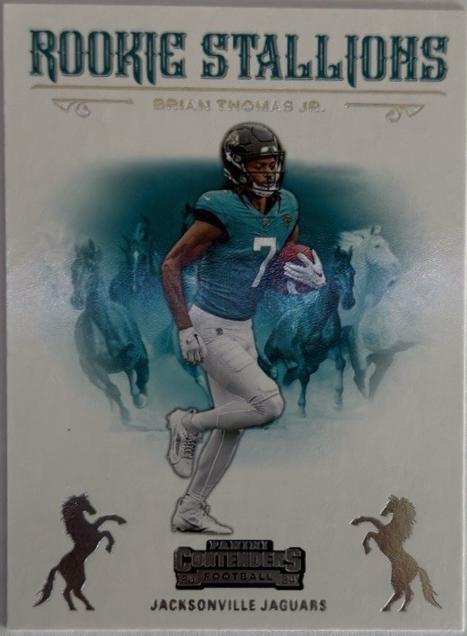 2024 Panini Contenders Rookie Stallions Brian Thomas Jr. #14 card