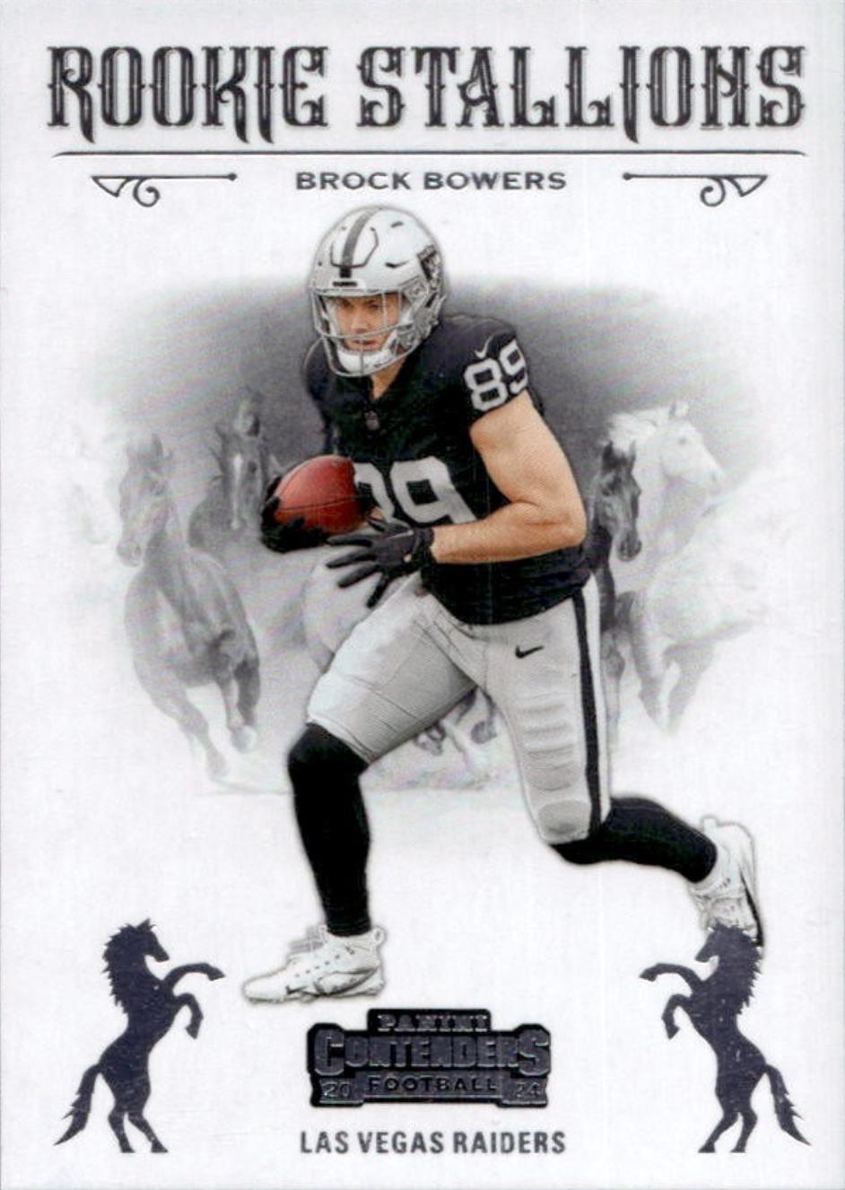 2024 Panini Contenders Rookie Stallions Brock Bowers #8 card