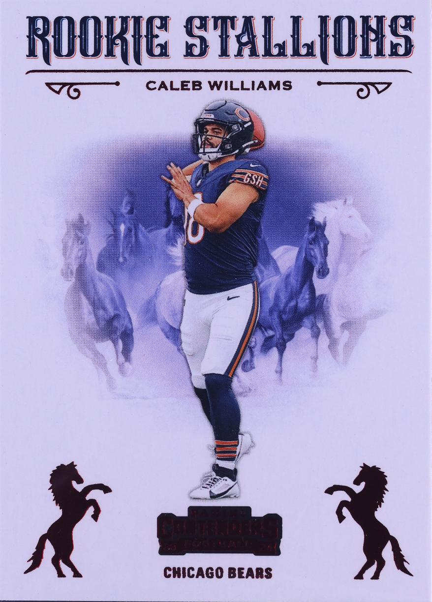2024 Panini Contenders Rookie Stallions Caleb Williams [Red] #1 card