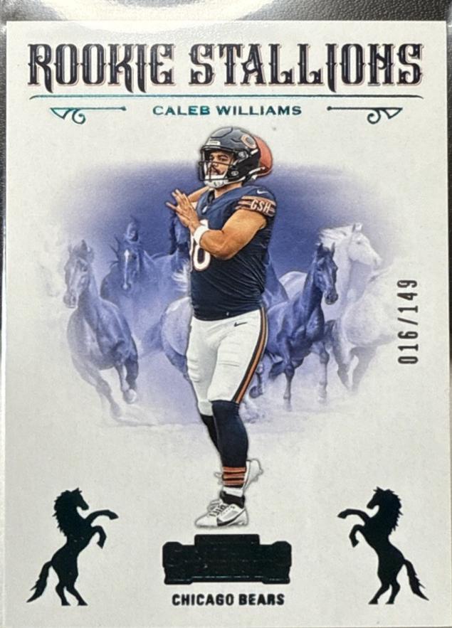 2024 Panini Contenders Rookie Stallions Caleb Williams [Teal] #1 card
