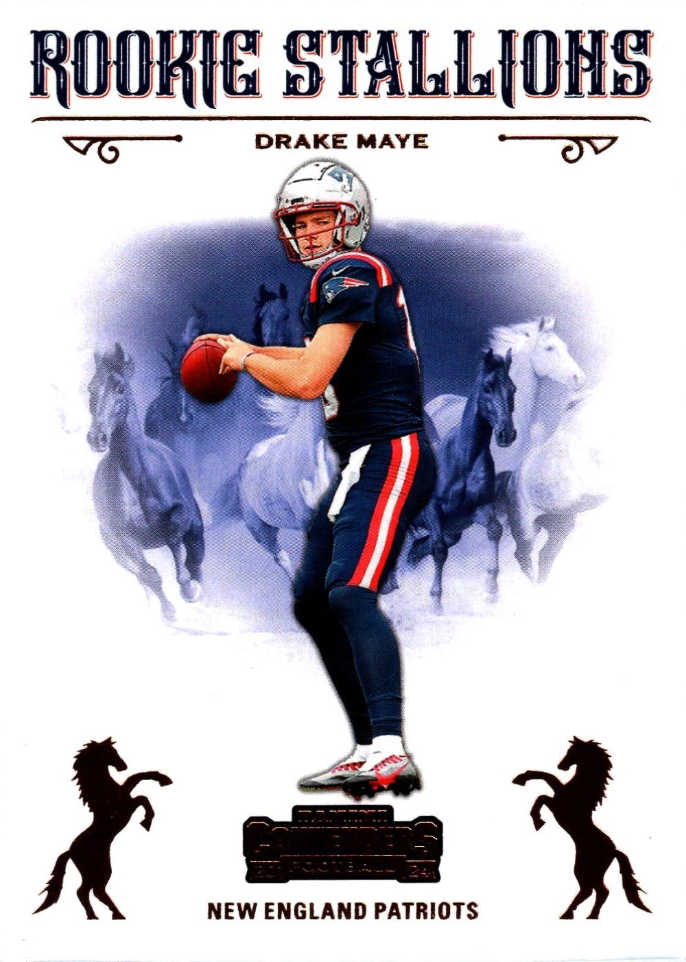 2024 Panini Contenders Rookie Stallions Drake Maye [Bronze] #4 card