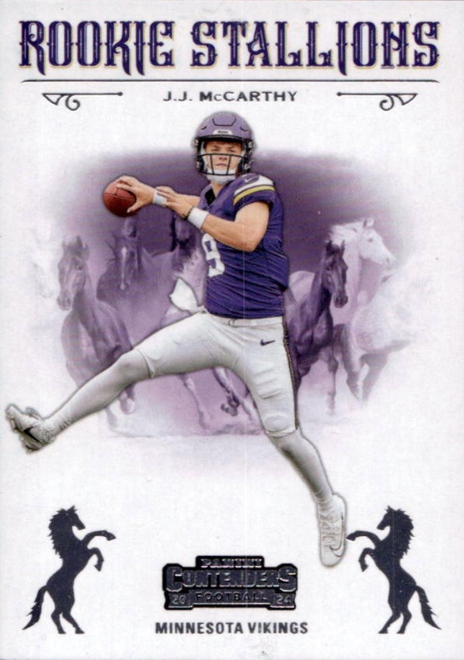 2024 Panini Contenders Rookie Stallions J.J. McCarthy #9 card