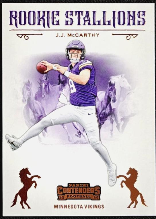 2024 Panini Contenders Rookie Stallions J.J. McCarthy [Bronze] #9 card