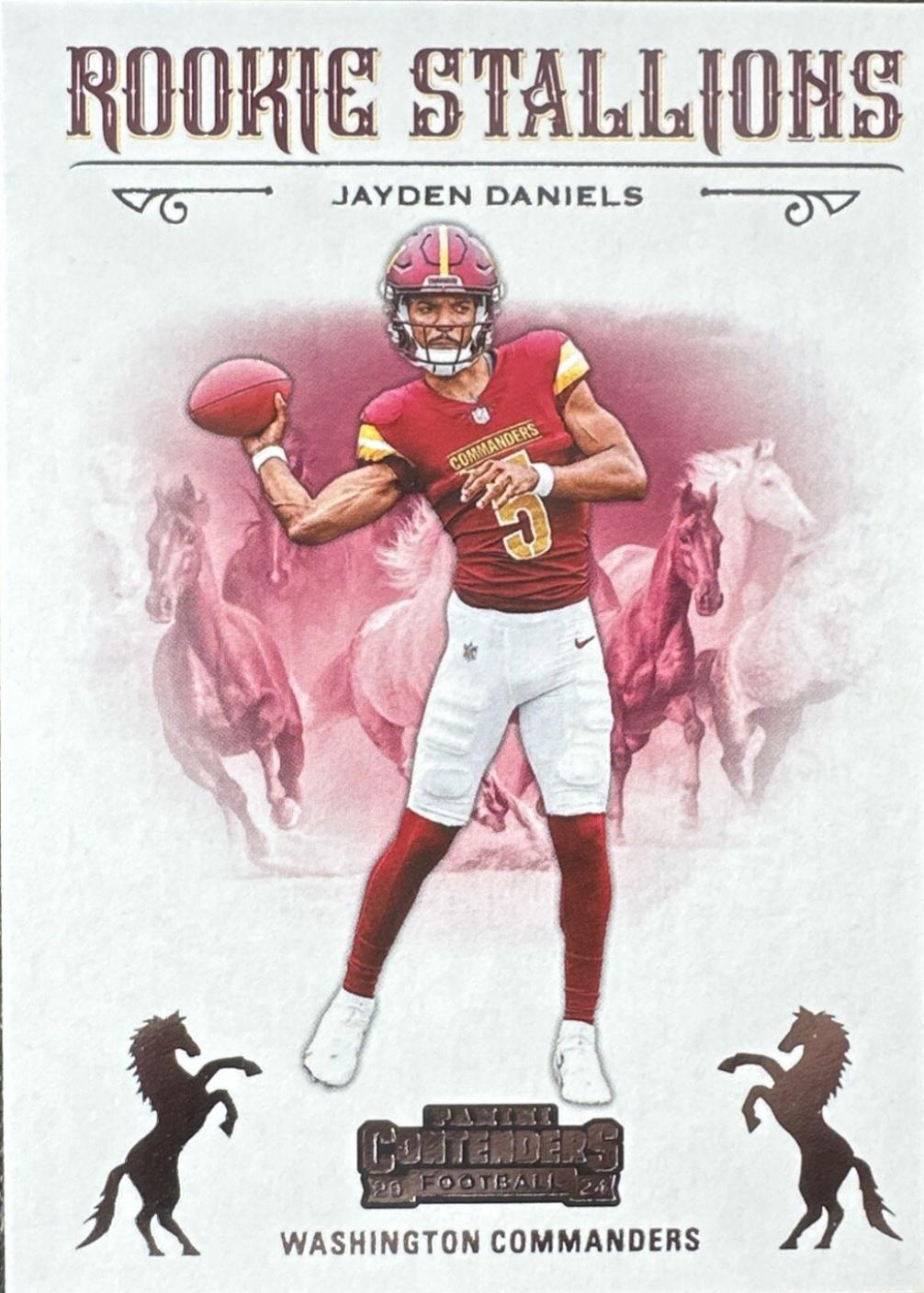 2024 Panini Contenders Rookie Stallions Jayden Daniels #3 card