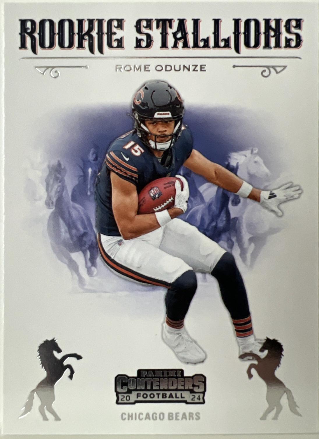 2024 Panini Contenders Rookie Stallions Rome Odunze #13 card