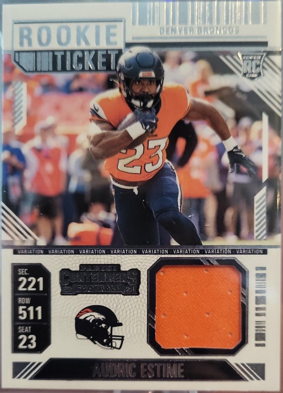 2024 Panini Contenders Rookie Ticket Swatch Audric Estime #RTS-AEE card