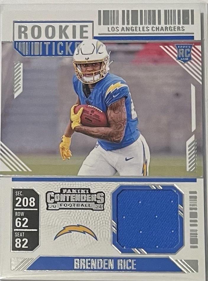 2024 Panini Contenders Rookie Ticket Swatch Brenden Rice #RTS-BRE card