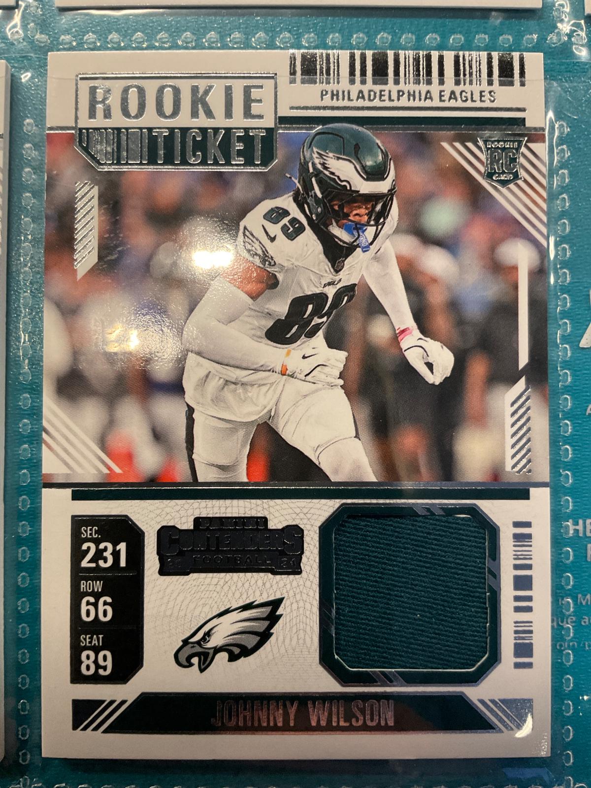 2024 Panini Contenders Rookie Ticket Swatch Johnny Wilson #RTS-JWN card