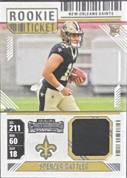 2024 Panini Contenders Rookie Ticket Swatch Spencer Rattler #RTS-SRR card