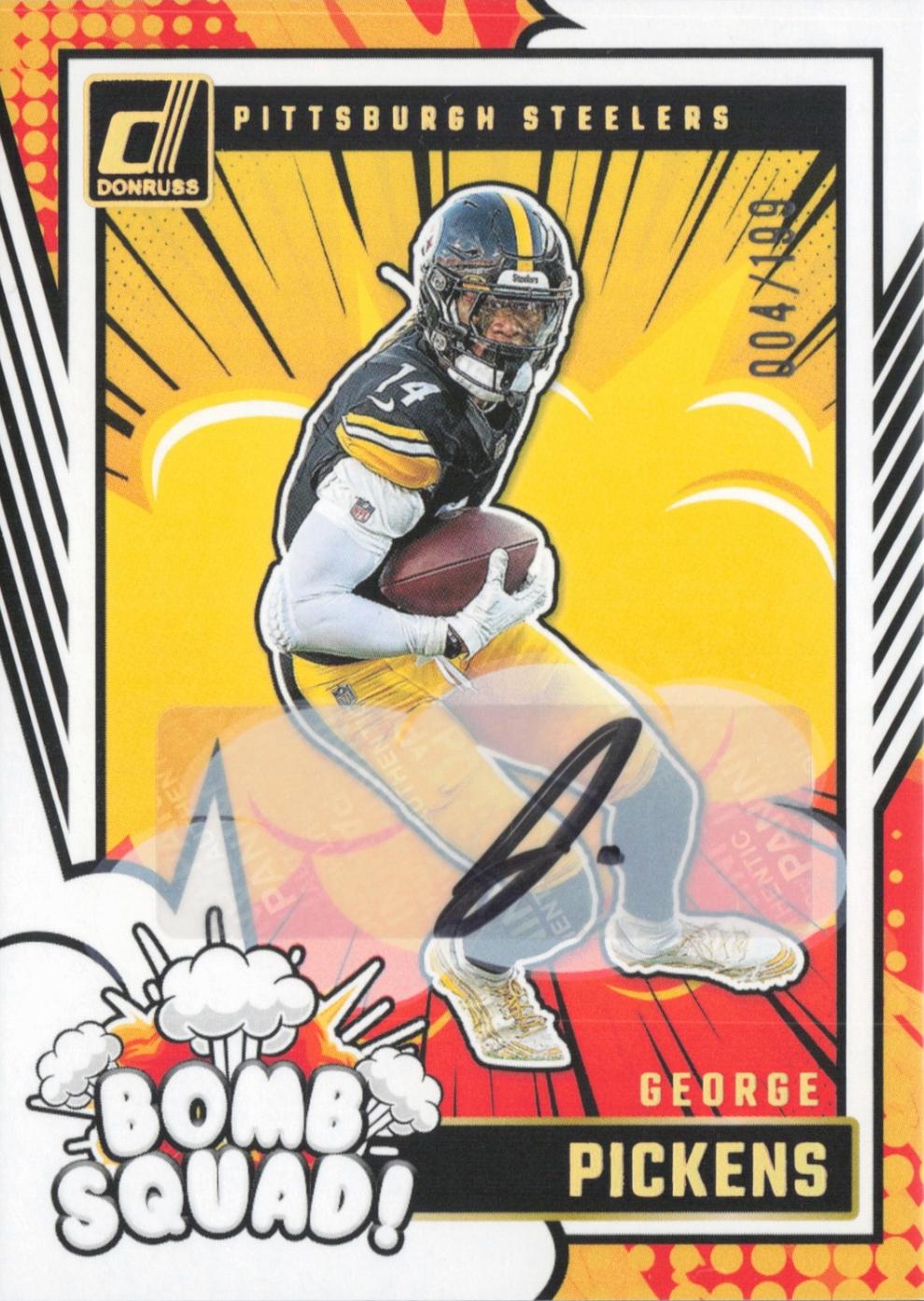 2024 Panini Donruss Bomb Squad Autograph George Pickens #21 card