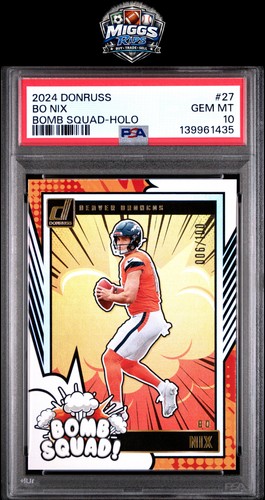 2024 Panini Donruss Bomb Squad Bo Nix [Holo] #27 card