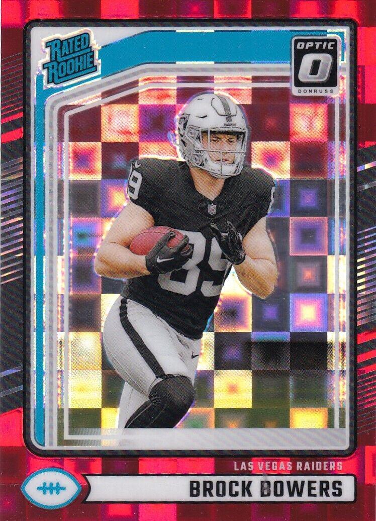 2024 Panini Donruss Brock Bowers [Red Pandora Optic] #394 card