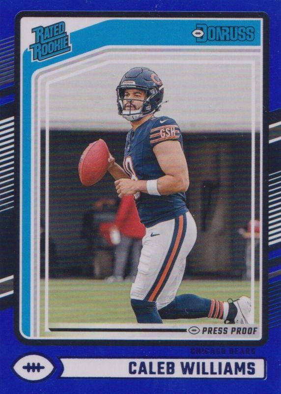 2024 Panini Donruss Caleb Williams [Blue Press Proof] #327 card