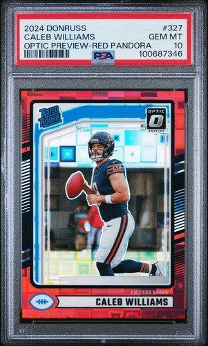 2024 Panini Donruss Caleb Williams [Red Pandora Optic] #327 card