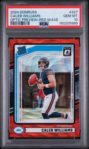 2024 Panini Donruss Caleb Williams [Red Wave Optic Preview Holo] #327 card