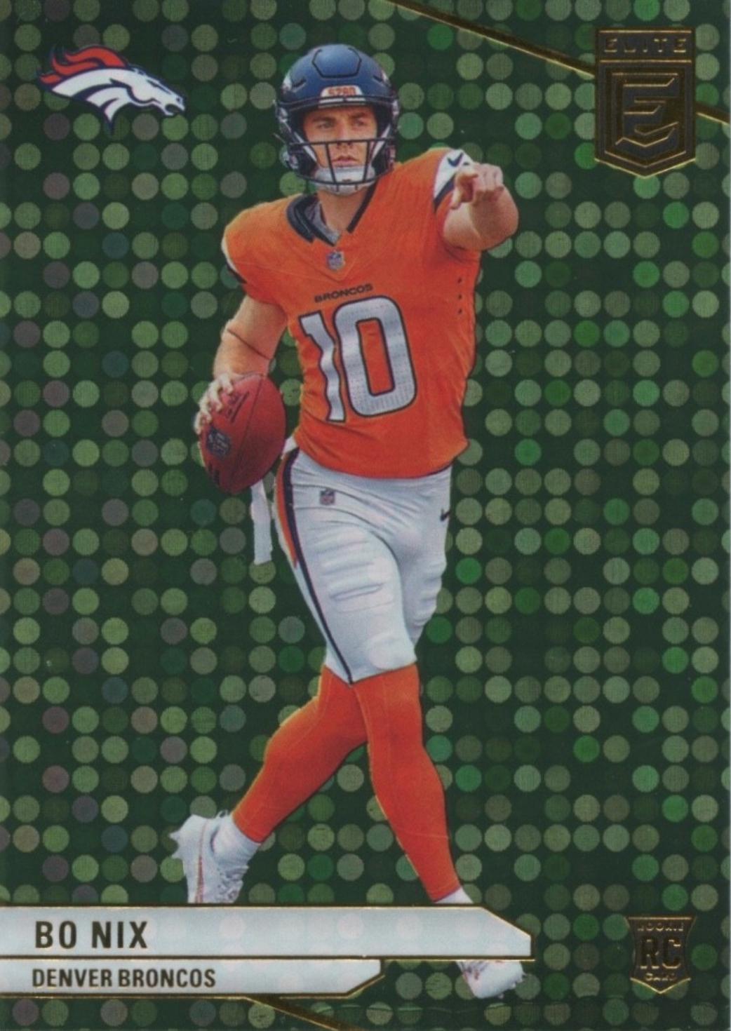 2024 Panini Donruss Elite Bo Nix [Green Disco] #175 card
