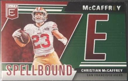 2024 Panini Donruss Elite Spellbound Christian McCaffrey [Green] #19 card