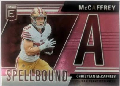 2024 Panini Donruss Elite Spellbound Christian McCaffrey [Pink] #15 card
