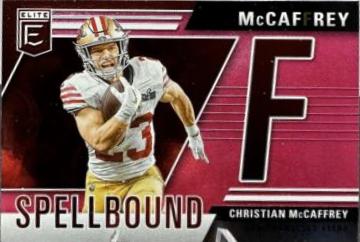2024 Panini Donruss Elite Spellbound Christian McCaffrey [Pink] #17 card