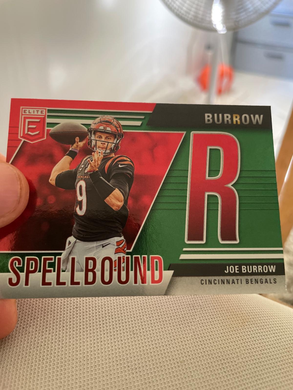 2024 Panini Donruss Elite Spellbound Joe Burrow [Green] #38 card