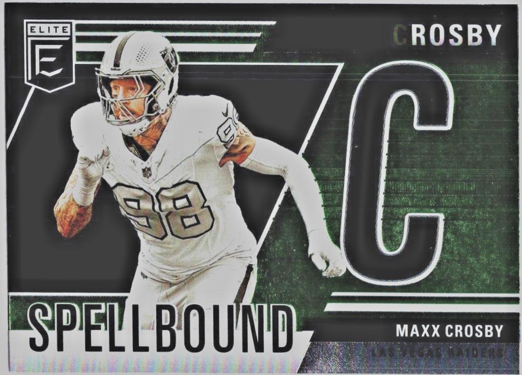 2024 Panini Donruss Elite Spellbound Maxx Crosby [Green] #21 card