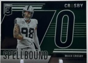 2024 Panini Donruss Elite Spellbound Maxx Crosby [Green] #23 card