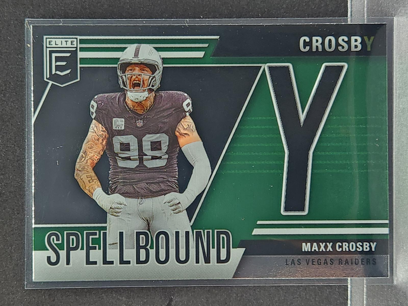 2024 Panini Donruss Elite Spellbound Maxx Crosby [Green] #26 card