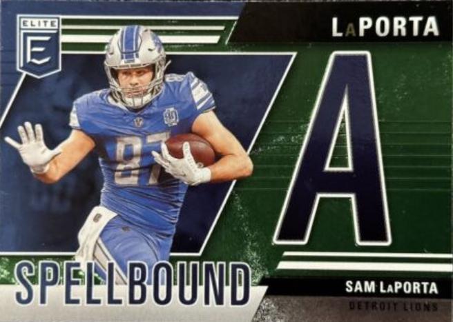 2024 Panini Donruss Elite Spellbound Sam LaPorta [Green] #6 card