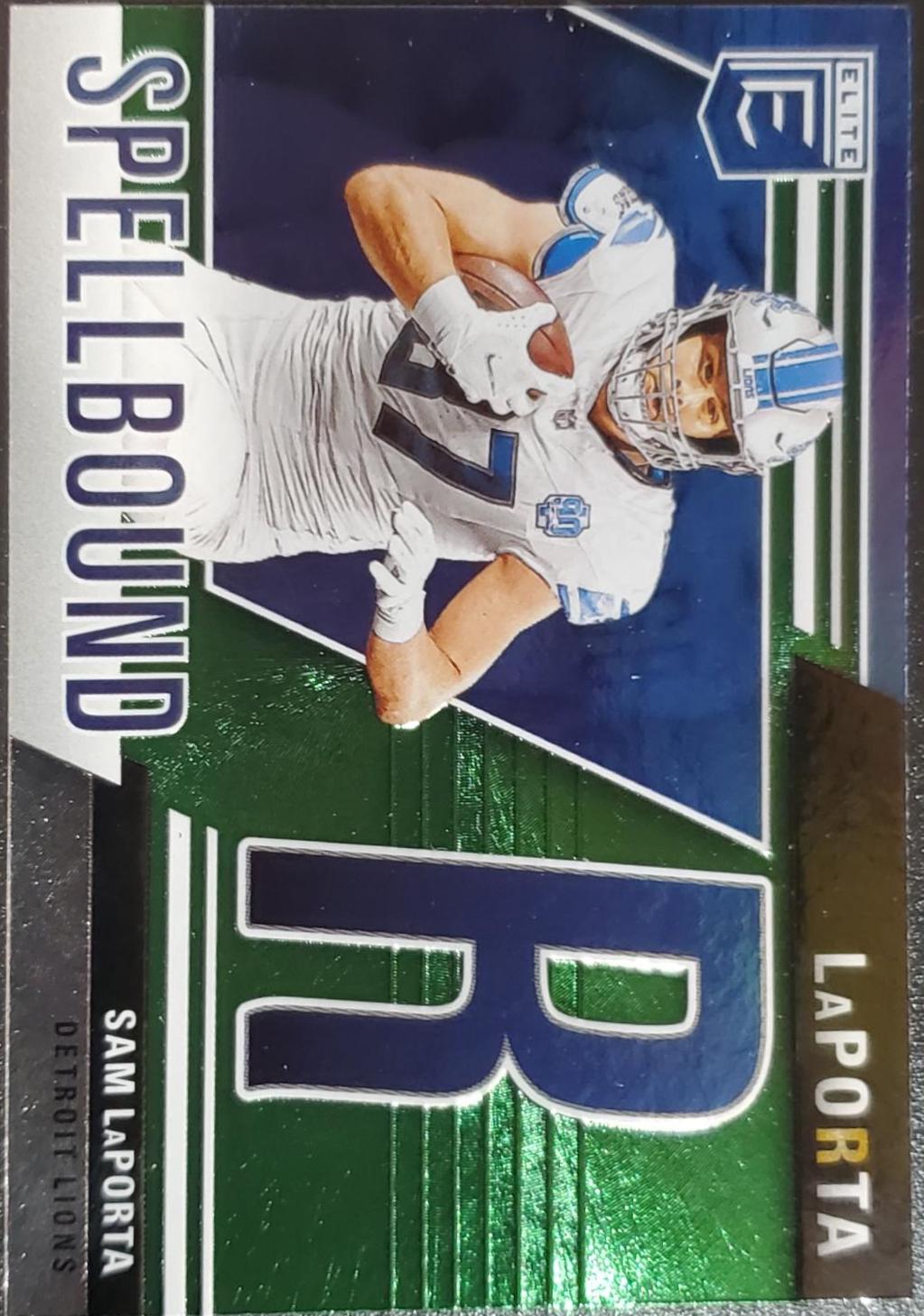 2024 Panini Donruss Elite Spellbound Sam LaPorta [Green] #9 card
