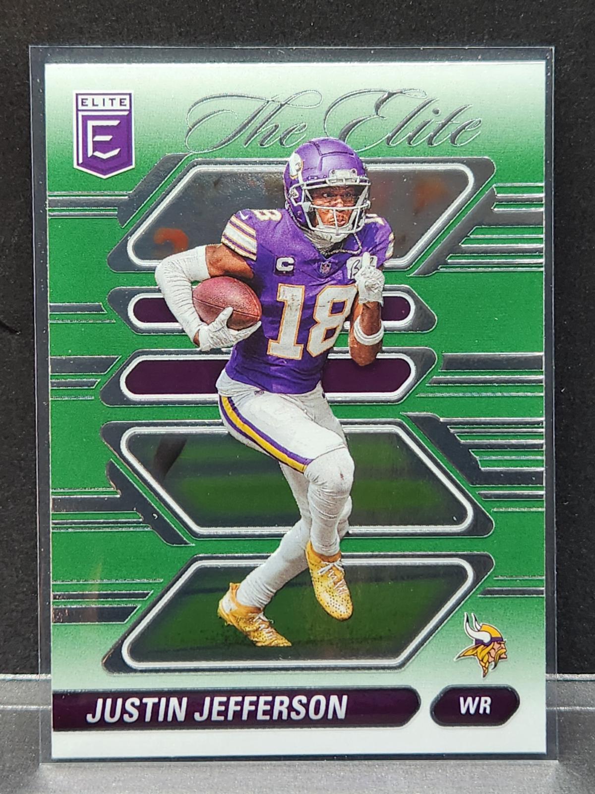 2024 Panini Donruss Elite The Elite Justin Jefferson [Green] #15 card