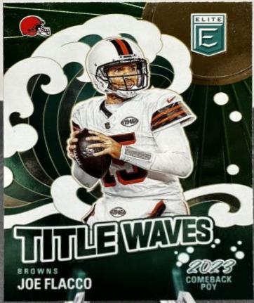 2024 Panini Donruss Elite Title Waves Joe Flacco [Green] #7 card