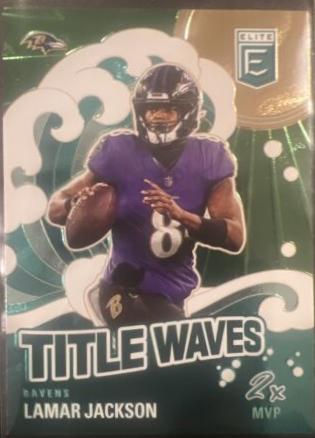 2024 Panini Donruss Elite Title Waves Lamar Jackson [Green] #1 card